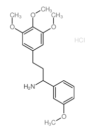 Benzenepropanamine,3,4,5-trimethoxy-a-(3-methoxyphenyl)-, hydrochloride (1:1) Structure