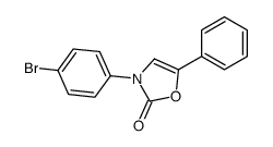 3-(4-bromophenyl)-5-phenyl-1,3-oxazol-2-one结构式
