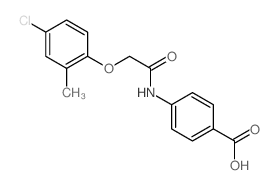4-[[2-(4-chloro-2-methyl-phenoxy)acetyl]amino]benzoic acid Structure