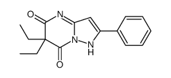6,6-diethyl-2-phenyl-1H-pyrazolo[1,5-a]pyrimidine-5,7-dione结构式