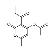 (6-methyl-2-oxo-3-propanoylpyran-4-yl) acetate Structure