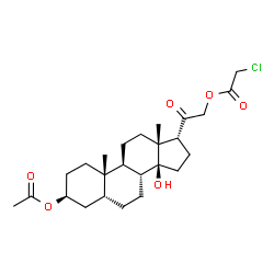 (14β,17R)-3β,14,21-Trihydroxy-5β-pregnan-20-one 3-acetate 21-chloroacetate Structure