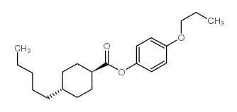 4-丙氧基苯基-4-反式-n-戊基环己基羧酸结构式