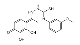 1-[[(1E)-1-(2,3-dihydroxy-4-oxocyclohexa-2,5-dien-1-ylidene)ethyl]amino]-3-(3-methoxyphenyl)thiourea Structure