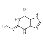 2-hydrazinyl-3,5-dihydropurin-6-one结构式