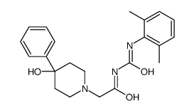 3-(2,6-Dimethylphenyl)-1-[(4-hydroxy-4-phenylpiperidino)acetyl]urea Structure