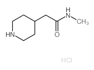 N-甲基-2-哌啶-4-基乙酰胺盐酸盐结构式