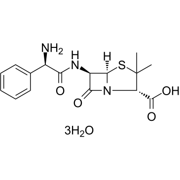 氨苄青霉素,三水结构式