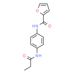 2-Furancarboxamide,N-[4-[(1-oxopropyl)amino]phenyl]-(9CI) Structure
