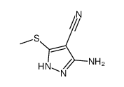 3-Amino-5-(methylthio)pyrazole-4-carbonitrile Structure