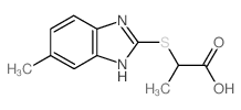 2-(6-METHYL-1H-BENZOIMIDAZOL-2-YLSULFANYL)-PROPIONIC ACID结构式