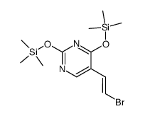 2,4-bis-O-(trimethylsilyl)-(E)-5-(2-bromovinyl)uracil Structure
