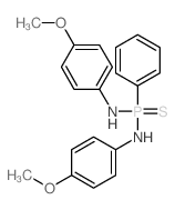 4-methoxy-N-[[(4-methoxyphenyl)amino]-phenyl-phosphinothioyl]aniline Structure