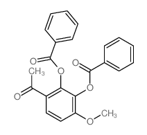 (3-acetyl-2-benzoyloxy-6-methoxy-phenyl) benzoate结构式