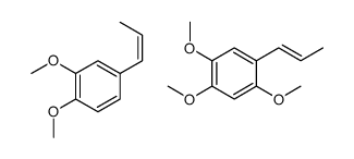 1,2-dimethoxy-4-[(E)-prop-1-enyl]benzene,1,2,4-trimethoxy-5-[(E)-prop-1-enyl]benzene结构式