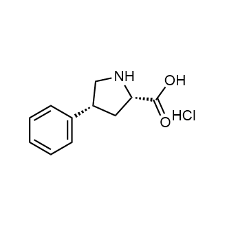 (2S,4R)-4-phenylpyrrolidine-2-carboxylic acid hydrochloride Structure