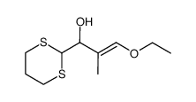 (E)-1-(1,3-dithian-2-yl)-3-ethoxy-2-methylprop-2-en-1-ol Structure
