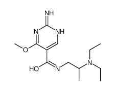 2-Amino-N-(2-(diethylamino)propyl)-4-methoxy-5-pyrimidinecarboxamide Structure