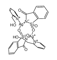 [silver(I)2(saccharinato)2(2-pyridineethanol)2] Structure