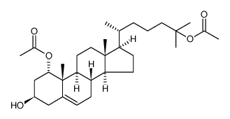 Cholest-5-ene-1,3,25-triol, 1,25-diacetate, (1α,3β)结构式