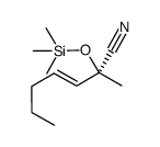 (S,E)-2-methyl-2-((trimethylsilyl)oxy)hept-3-enenitrile结构式