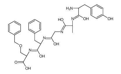 (2S)-2-[[(2S)-2-[[2-[[(2R)-2-[[(2S)-2-amino-3-(4-hydroxyphenyl)propanoyl]amino]propanoyl]amino]acetyl]amino]-3-phenylpropanoyl]amino]-3-phenylmethoxypropanoic acid Structure