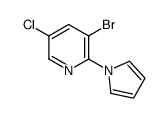 3-bromo-5-chloro-2-(1H-pyrrol-1-yl)pyridine(SALTDATA: FREE)结构式