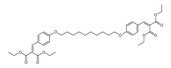 tetraethyl 2,2'-(((decane-1,10-diylbis(oxy))bis(4,1-phenylene))bis(methanylylidene))dimalonate Structure