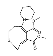 dimethyl trans,cis-7,8-dihydro-6-(1-piperidinyl)-2H-thiocin-4,5-dicarboxylate Structure