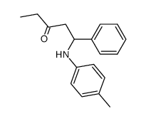 1-phenyl-1-(4-methylphenylamino)-3-pentanone结构式