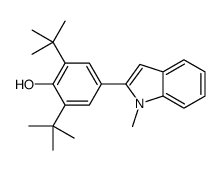 2,6-ditert-butyl-4-(1-methylindol-2-yl)phenol结构式