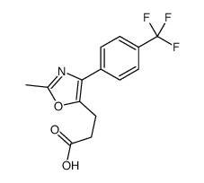 3-[2-methyl-4-[4-(trifluoromethyl)phenyl]-1,3-oxazol-5-yl]propanoic acid结构式