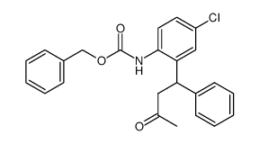 4-(5-chloro-2-(N-benzyloxycarbonylamino))-phenyl-4-phenylbutan-2-one结构式