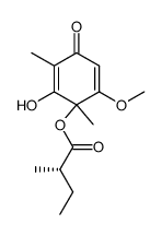 3-hydroxy-5-methoxy-2,4-dimethyl-4-(2-methylbutyryloxy)-2,5-cyclohexadien-1-one Structure