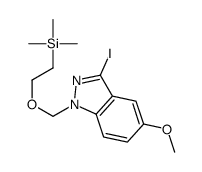 2-[(3-iodo-5-methoxyindazol-1-yl)methoxy]ethyl-trimethylsilane结构式