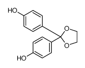 4-[2-(4-hydroxyphenyl)-1,3-dioxolan-2-yl]phenol Structure