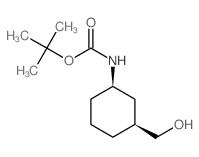 tert-Butyl cis-(3-hydroxymethyl)-cyclohexylcarbamate Structure