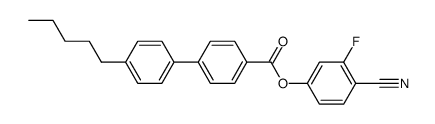 (4-cyano-3-fluorophenyl)-4-<4'-(2-n-pentyl)phenyl>-benzoate Structure