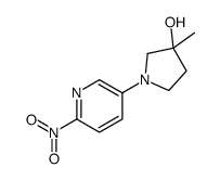 3-methyl-1-(6-nitropyridin-3-yl)pyrrolidin-3-ol Structure