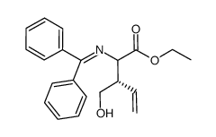 ethyl (3S)-2-((diphenylmethylene)amino)-3-(hydroxymethyl)pent-4-enoate结构式