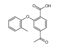 4-acetyl-2-(2-methylphenoxy)benzoic acid结构式