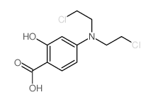 4-[bis(2-chloroethyl)amino]-2-hydroxy-benzoic acid Structure
