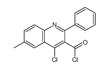 4-chloro-6-methyl-2-phenylquinoline-3-carbonyl chloride Structure