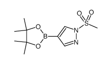 1-甲磺酰基-4-(四甲基-1,3,2-二氧杂硼硼烷-2-基)-1H-吡唑结构式