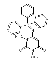 1,3-dimethyl-6-[(triphenyl-λ5-phosphanylidene)amino]pyrimidine-2,4-dione Structure