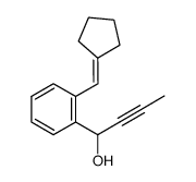 1-(2-(cyclopentylidenemethyl)phenyl)but-2-yn-1-ol结构式