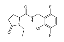 N-[(2-chloro-3,6-difluorophenyl)methyl]-1-ethyl-5-oxo-prolinamide Structure