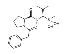 (S)-N-{(R)-2-methyl-1-[dihydroxy(methyl)silyl]propyl}-1-(phenylacetyl)pyrrolidine-2-carboxamide Structure