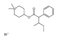 (1,1-dimethylpiperidin-1-ium-4-yl) 3-methyl-2-phenylpentanoate,bromide Structure