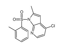 4-氯-2-甲基-1-[(2-甲基苯基)磺酰基]-1H-吡咯并[2,3-b]吡啶结构式